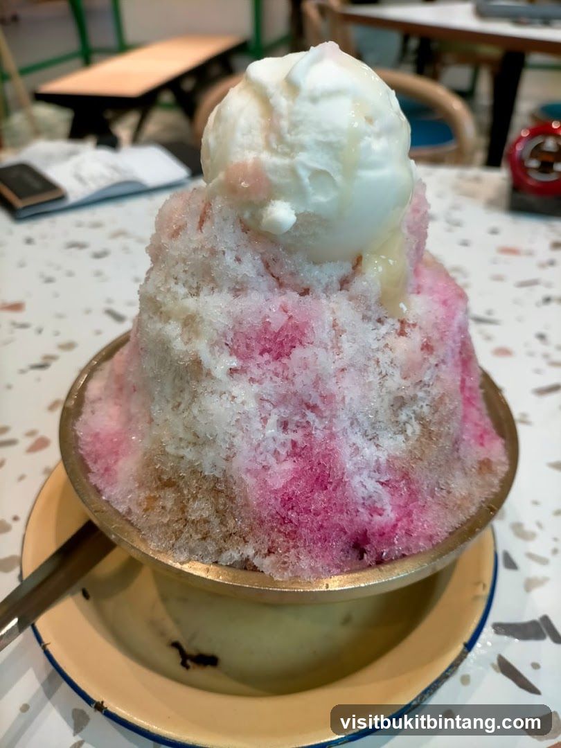Shaved Ice Dessert with Ice Cream