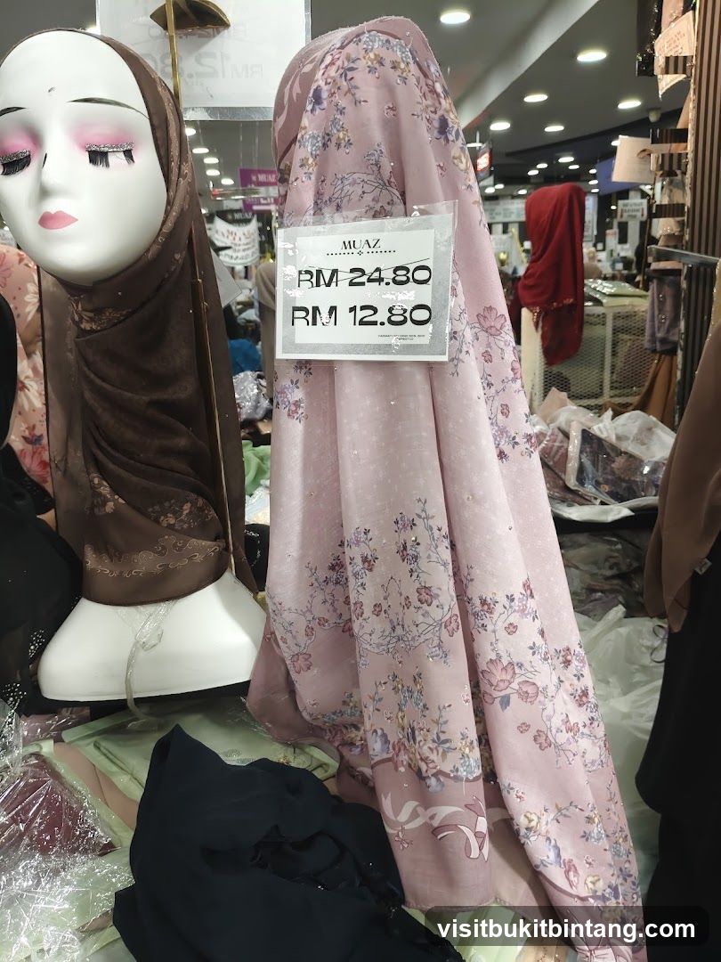 Hijab Display with Sale Sign