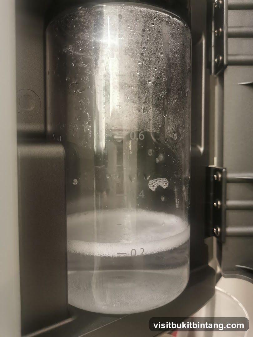 Water tank with markings
