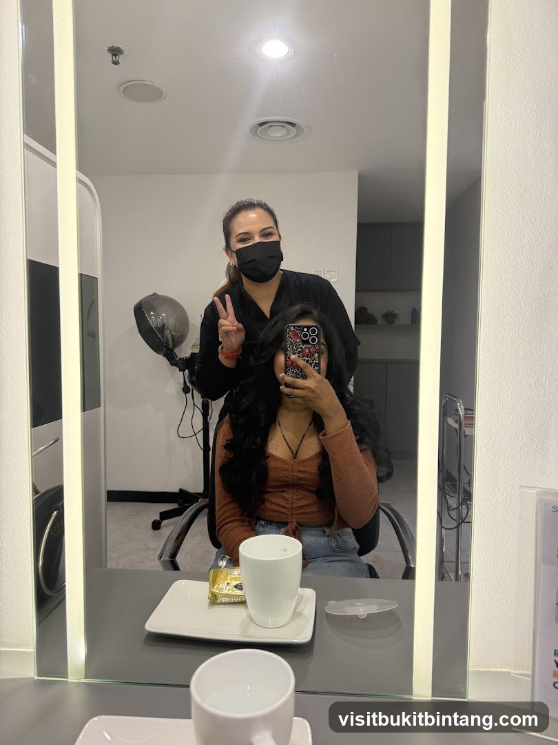 Hairdresser and Client in Salon