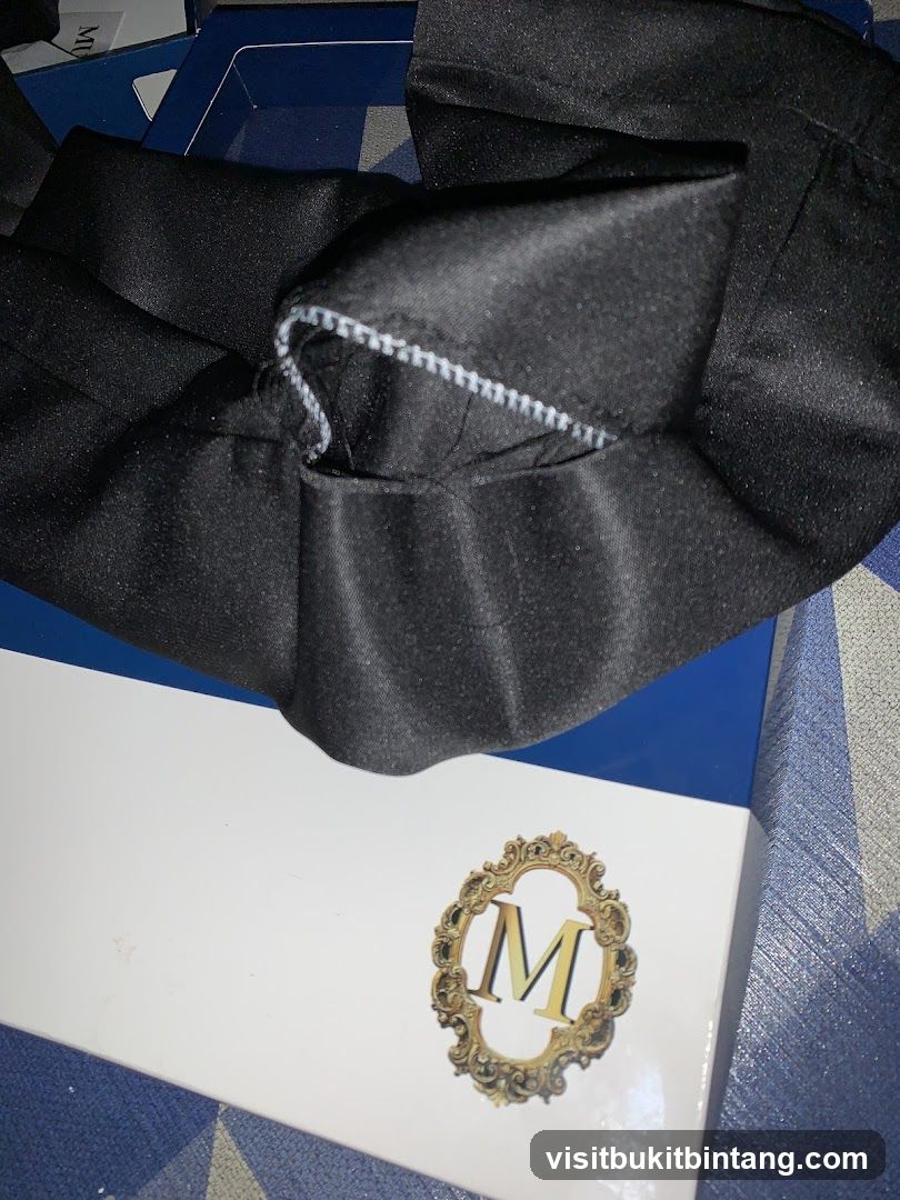 Black Fabric and Box with Logo