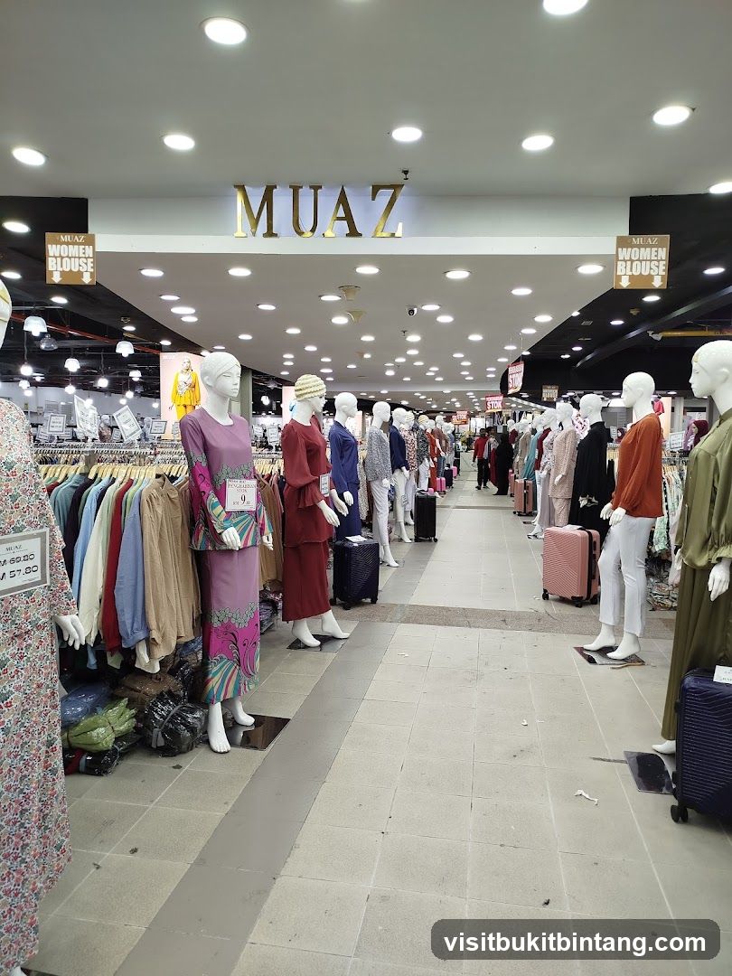 Clothing store interior with mannequins