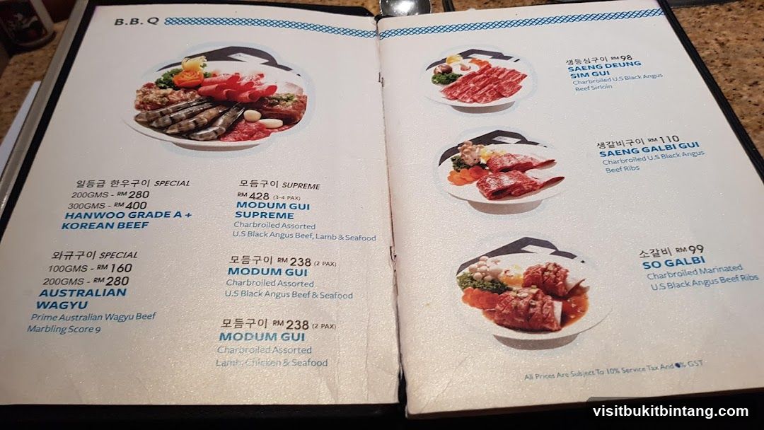 B.B.Q Menu