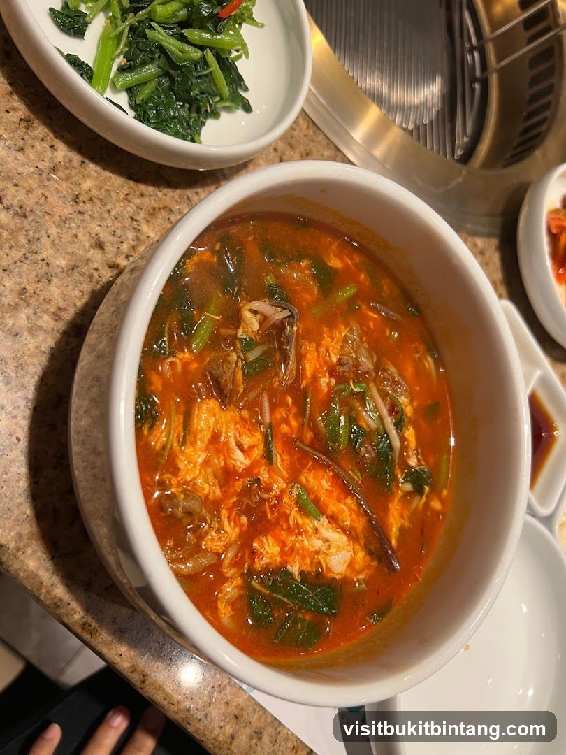 Spicy Korean Soup with Side Dishes