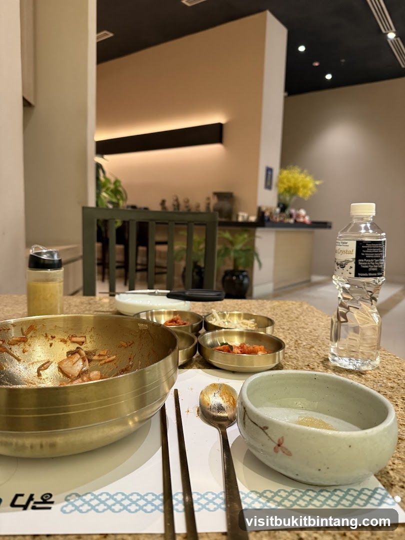 Table Setting with Leftover Food