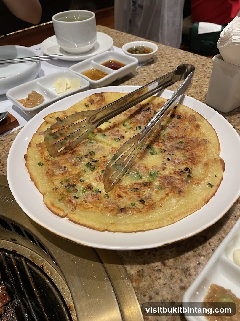 Korean Pancake with Dipping Sauces