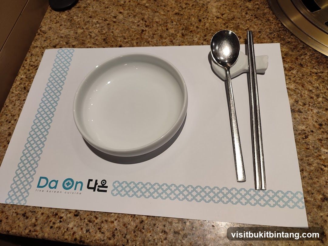 Table Setting at Da On Fine Korean Cuisine