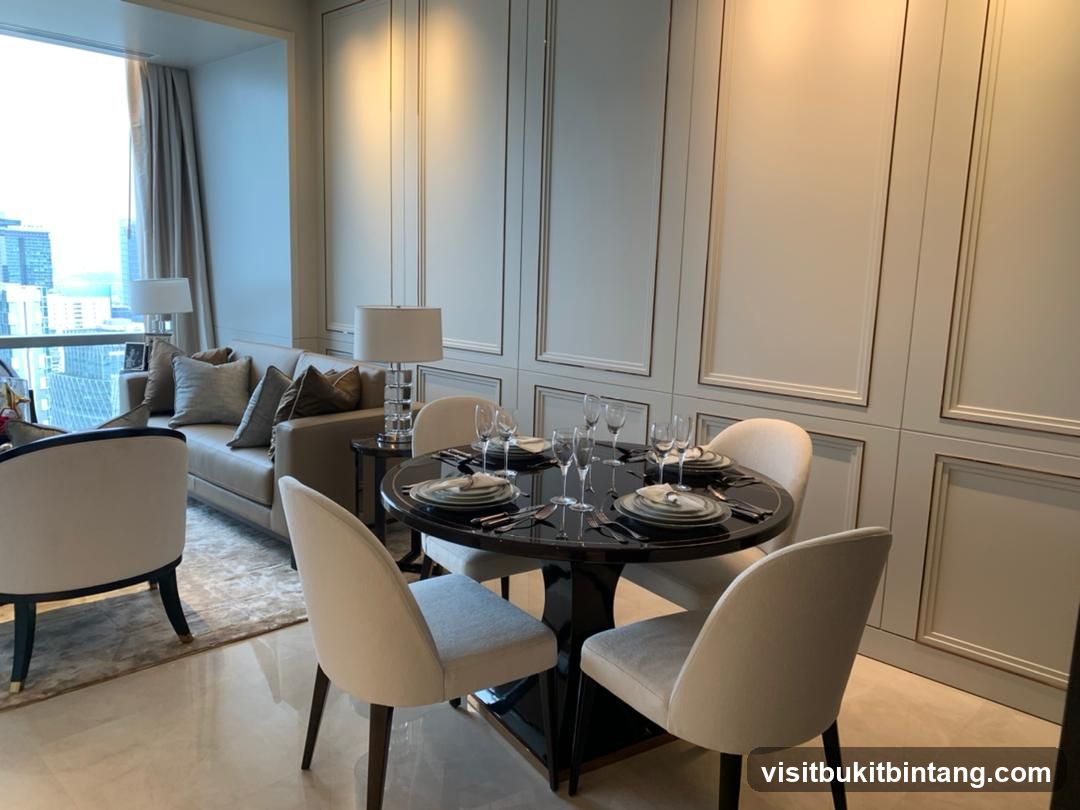 Elegant Dining and Living Area