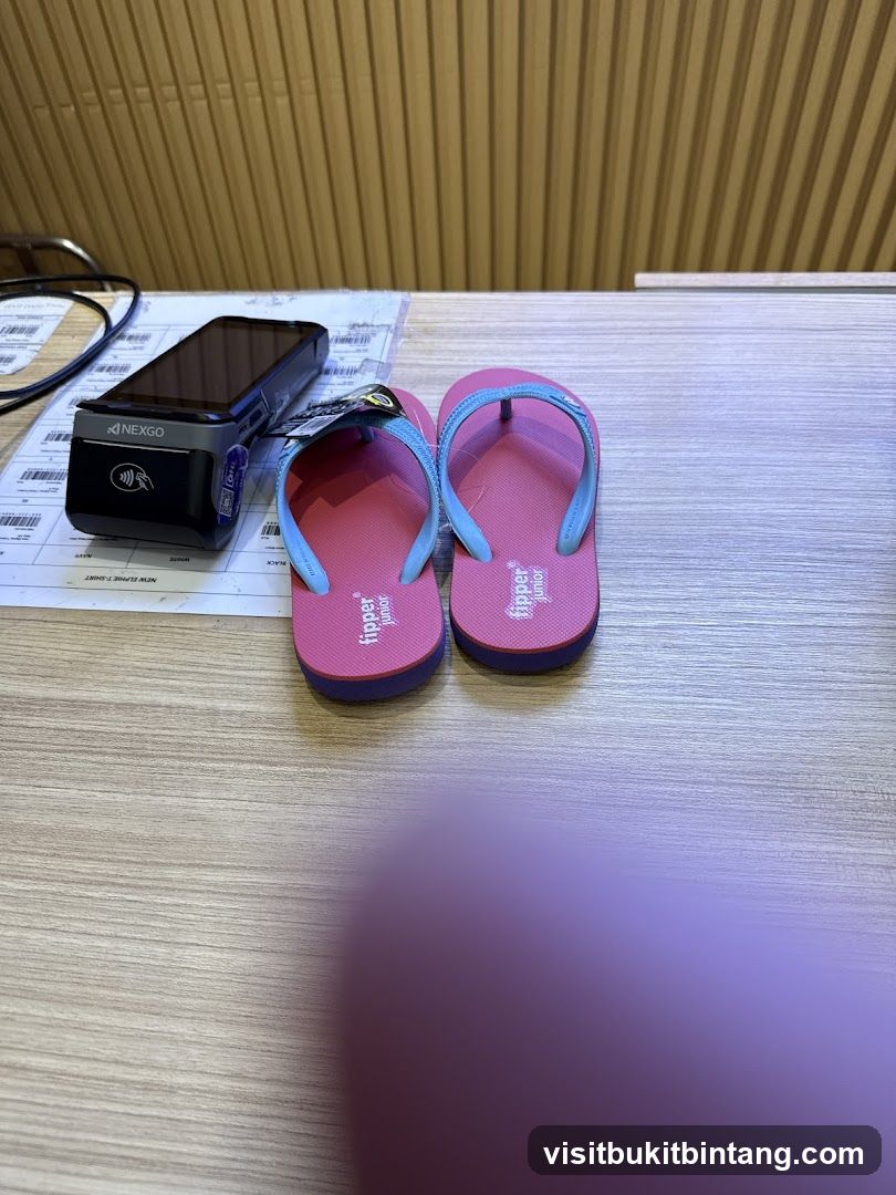 Flip-flops and Payment Terminal
