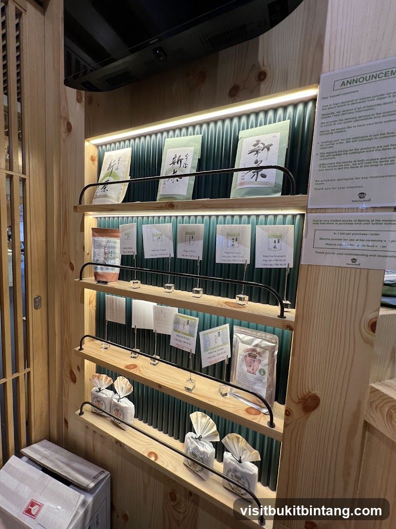 Matcha Products Display