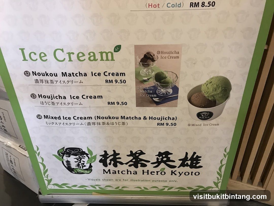 Ice Cream Menu