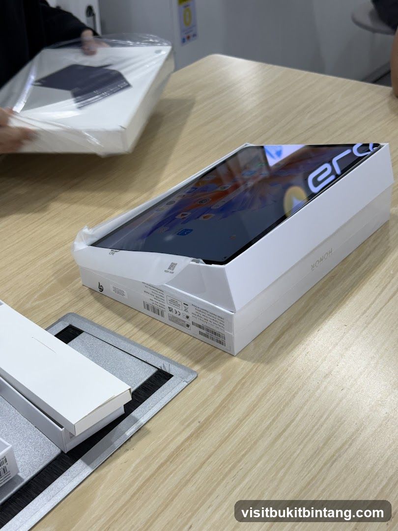 Unboxing a tablet