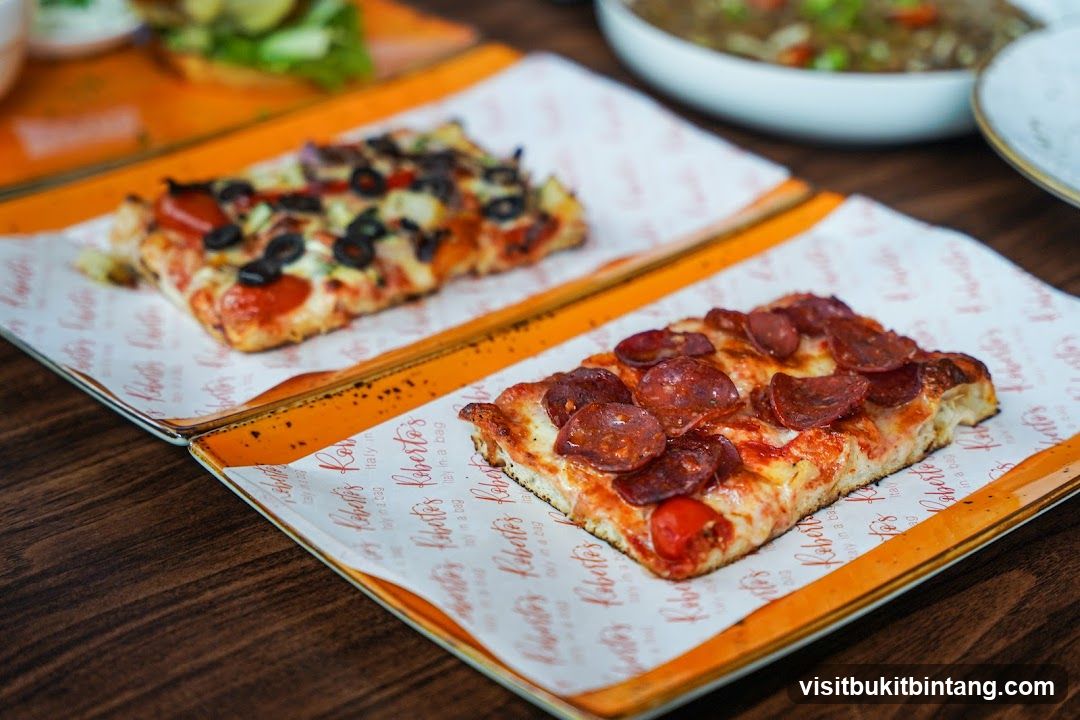 Pepperoni and Vegetable Pizza Slices