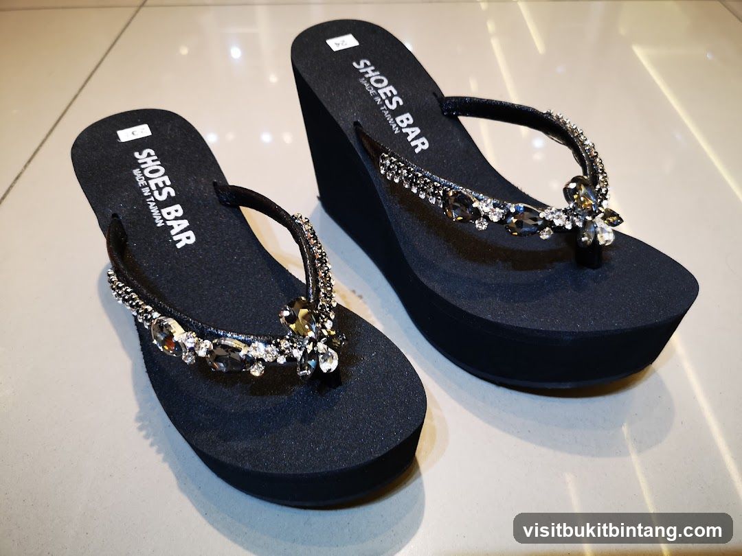Embellished Wedge Flip-Flops