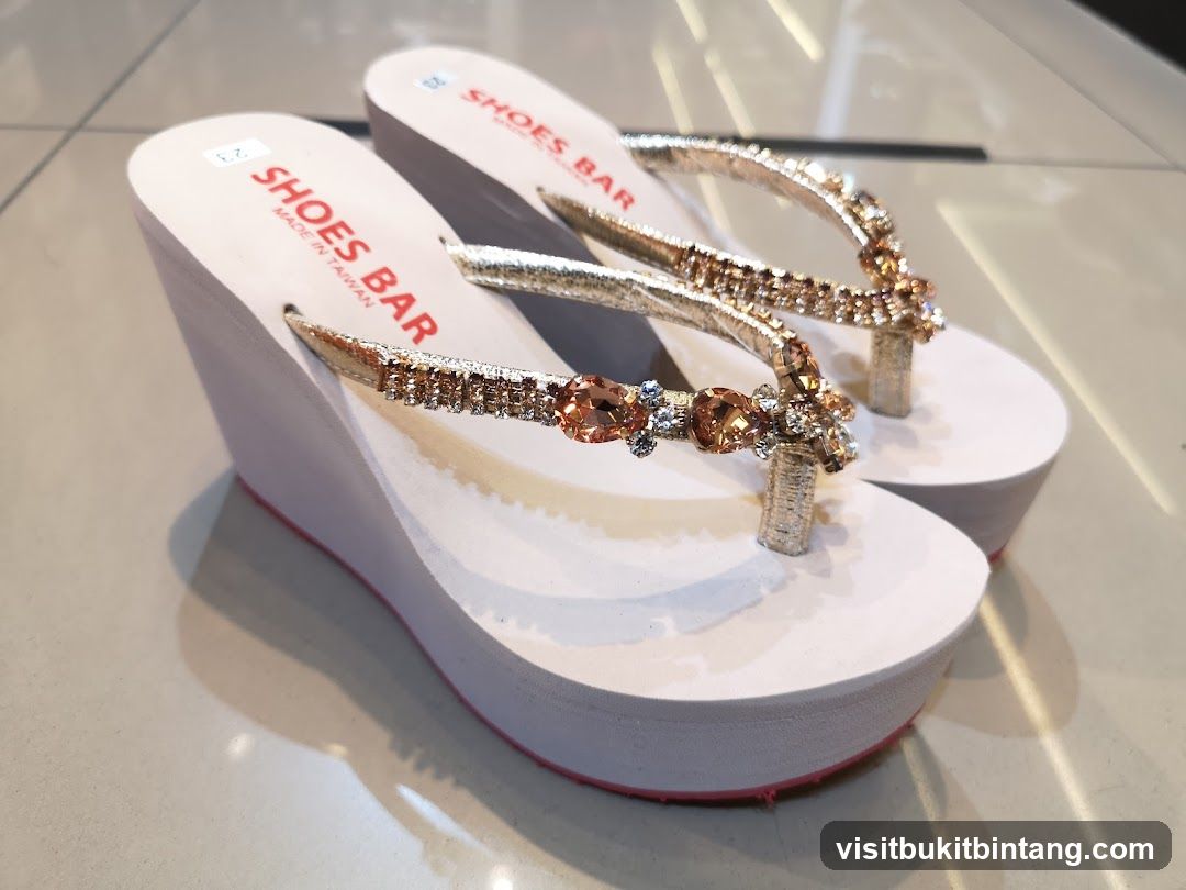 Embellished Wedge Flip-Flops
