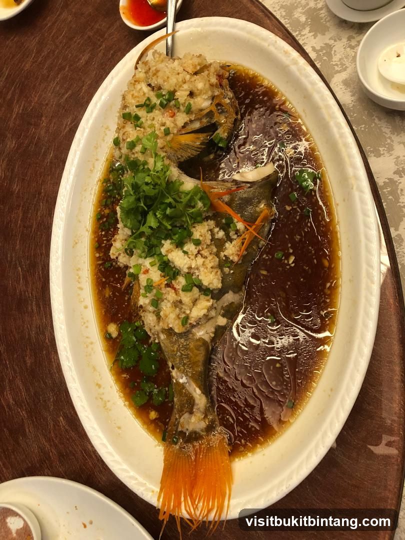 Steamed Fish with Garlic and Ginger
