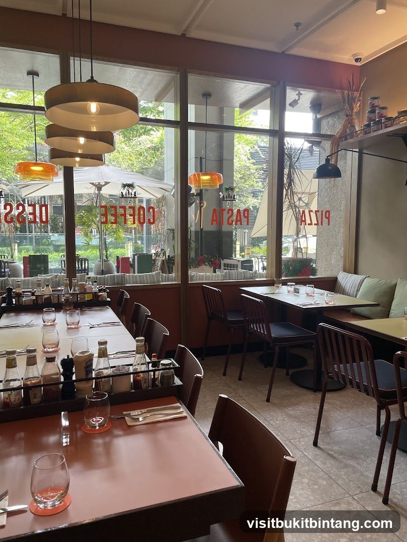 Restaurant Interior with Outdoor Seating View