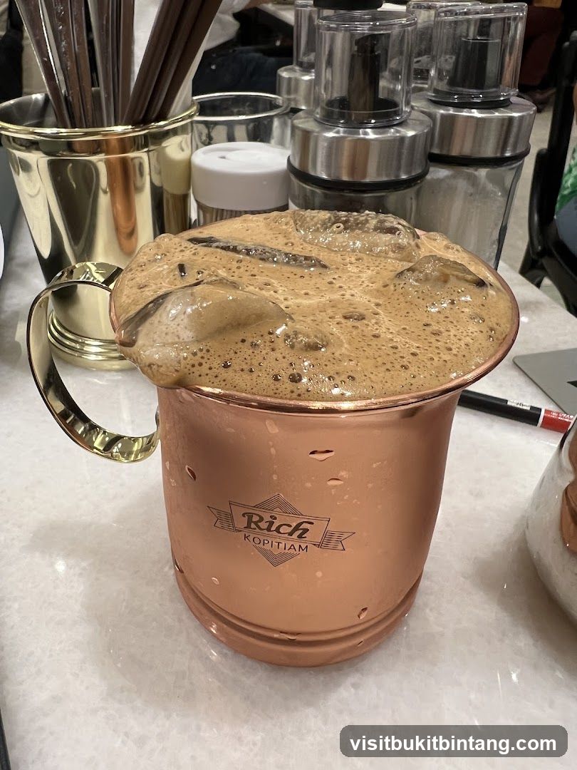 Iced Coffee in Copper Mug