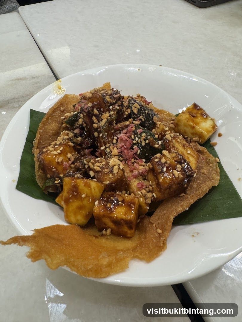 Fried Tofu with Sauce and Peanuts