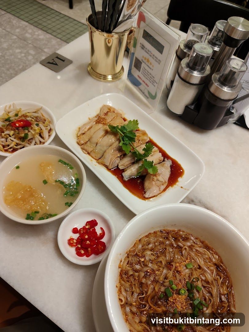 Hainanese Chicken Rice and Noodles