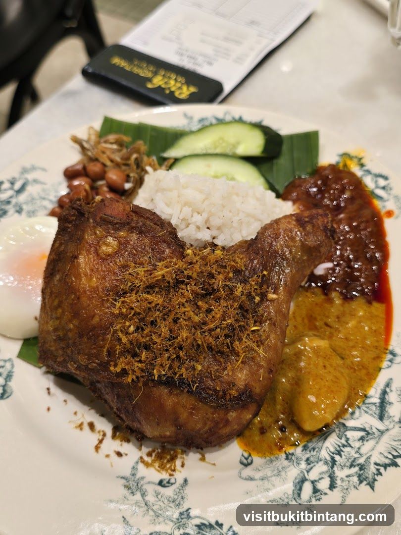 Nasi Lemak with Fried Chicken