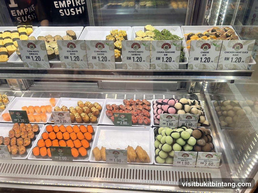 Sushi and Mochi Display