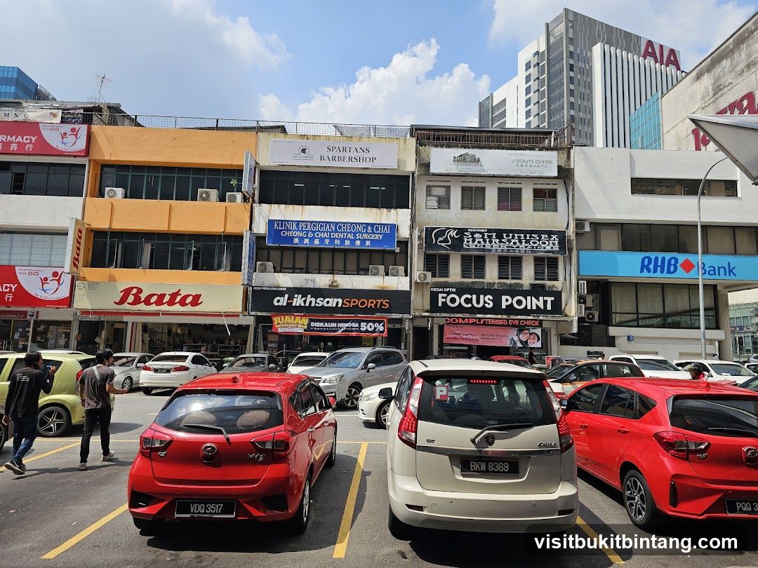 Street View with Shops and Cars
