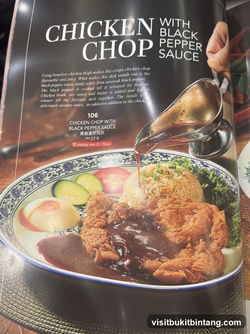CHICKEN CHOP WITH BLACK PEPPER SAUCE