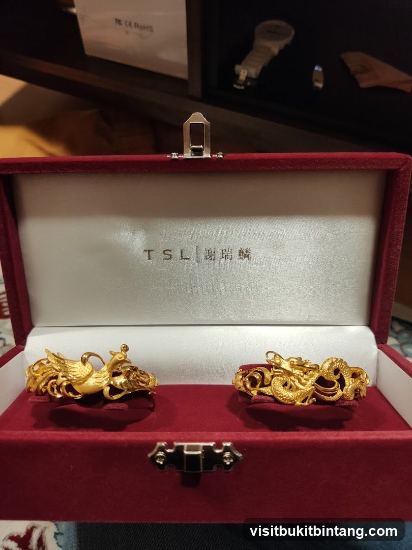 TSL Jewelry Box with Dragon and Phoenix Bracelets