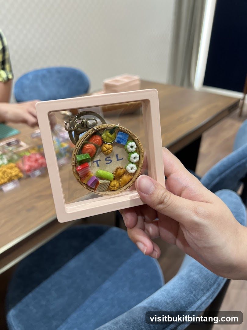 Keychain with Miniature Food Items