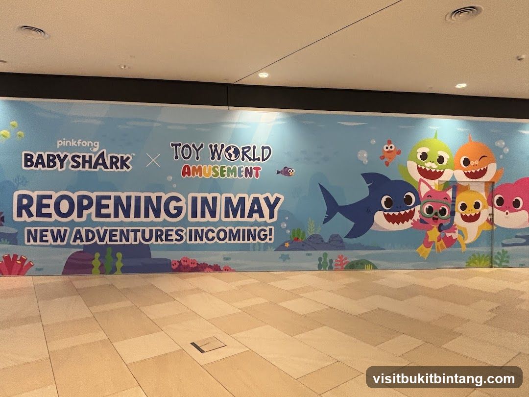 Baby Shark Toy World Amusement Reopening Banner