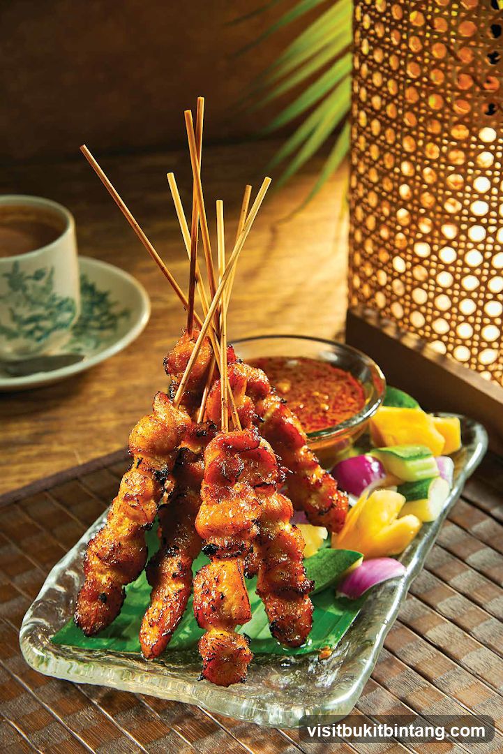 Chicken Satay with Peanut Sauce and Accompaniments