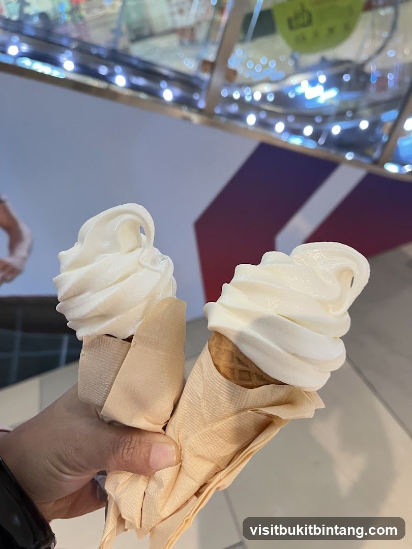 Two Soft Serve Ice Cream Cones