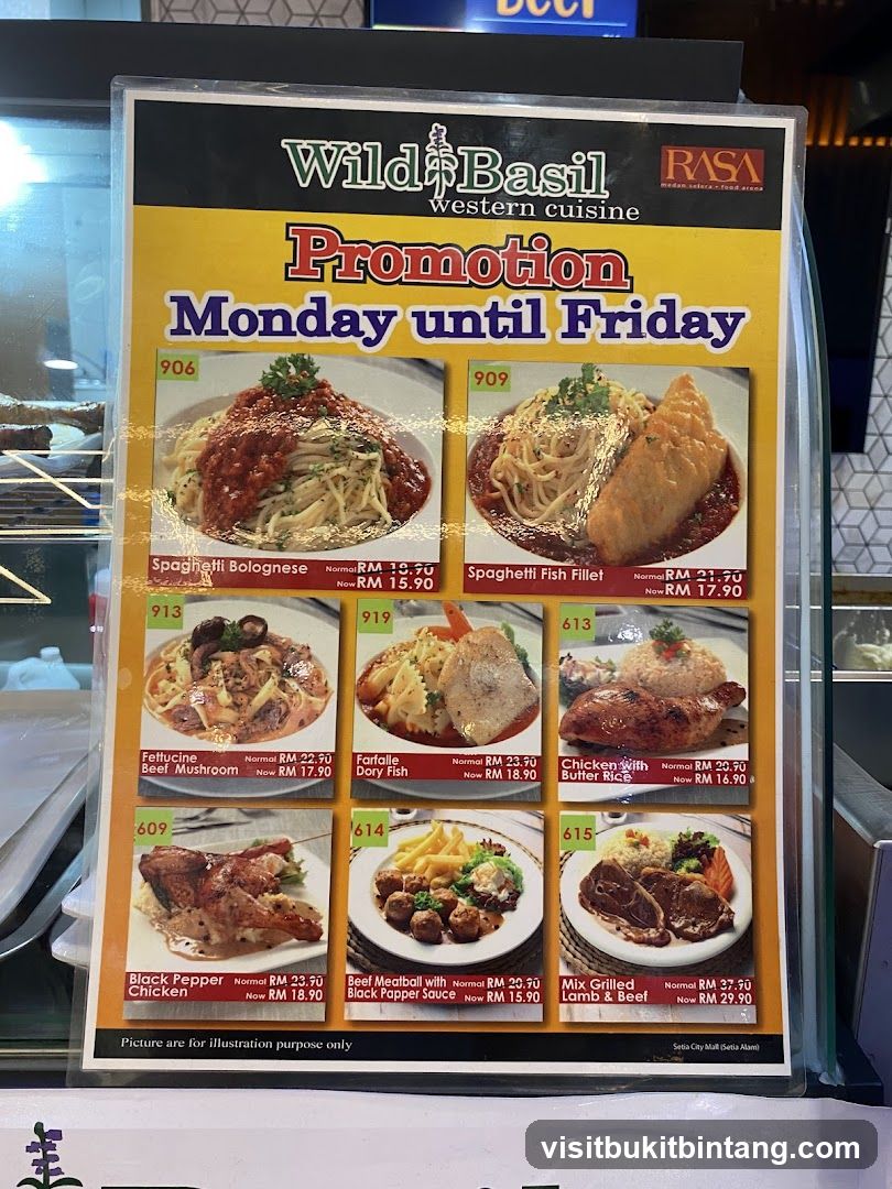 Wild Basil Western Cuisine Promotion