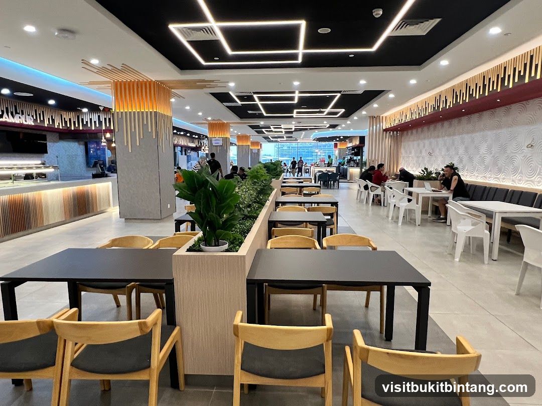 Modern Food Court Seating Area