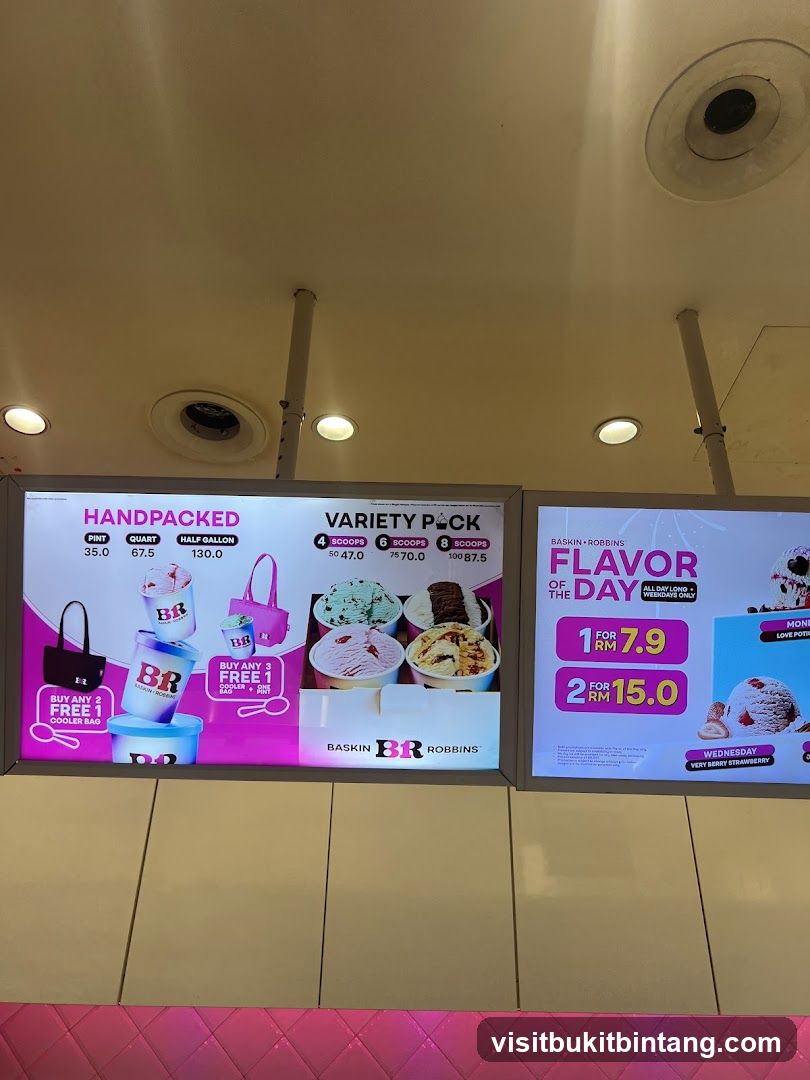 Baskin Robbins Menu