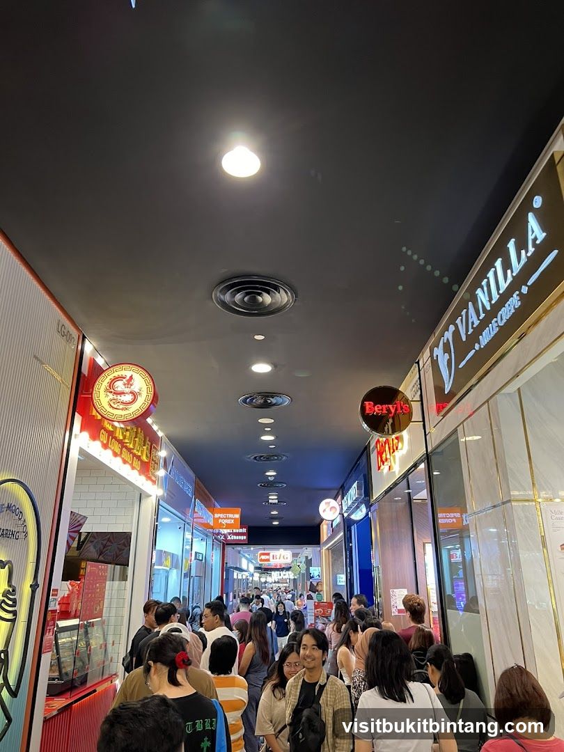 Crowded Shopping Mall Corridor