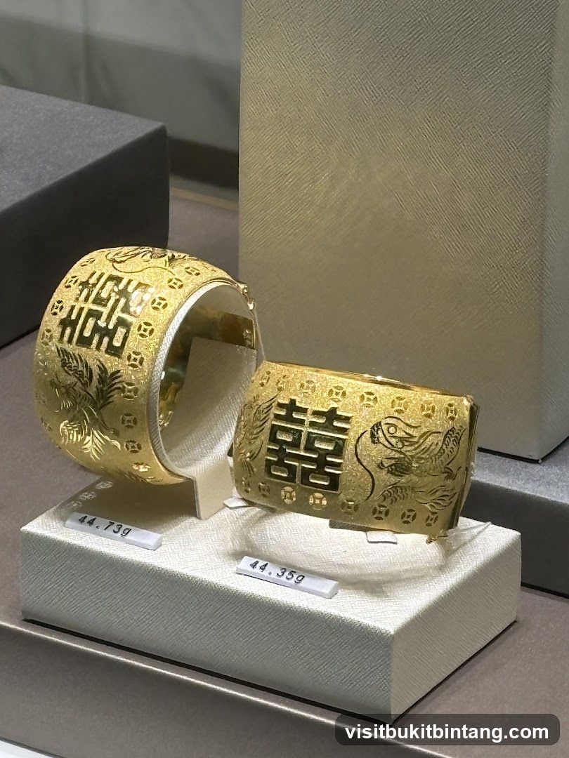 Gold Bracelets Display
