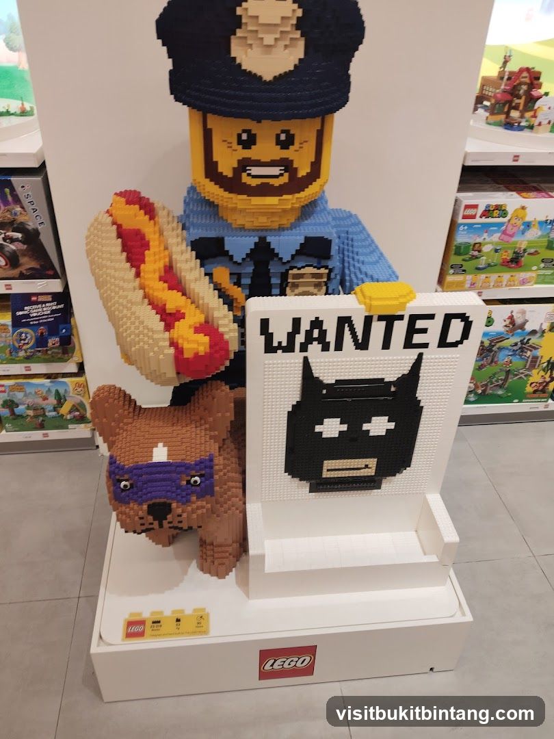 Lego Police Officer and Dog Display