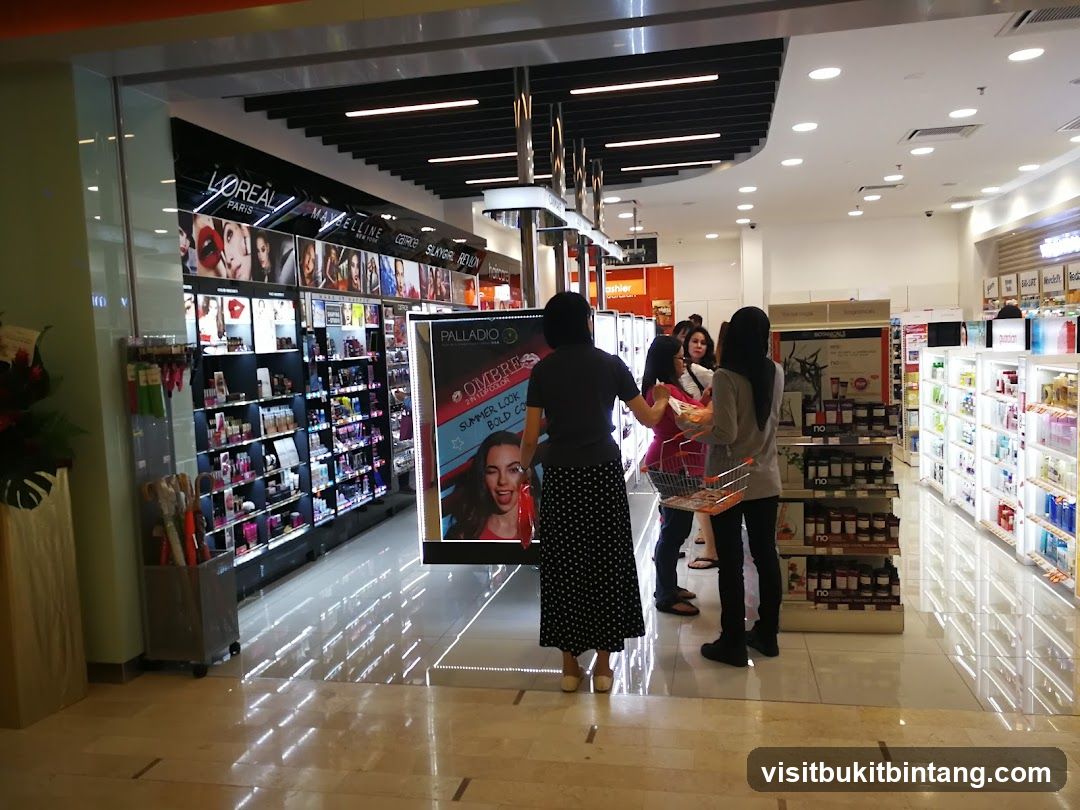 Beauty Store Interior with Shoppers