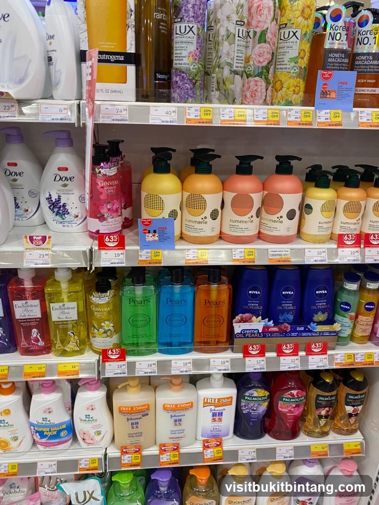Shampoo and Body Wash Display