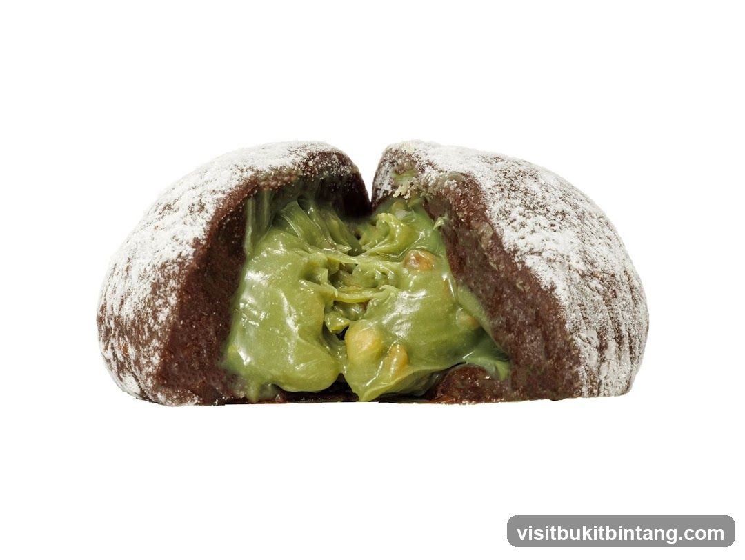 Chocolate Mochi with Pistachio Filling
