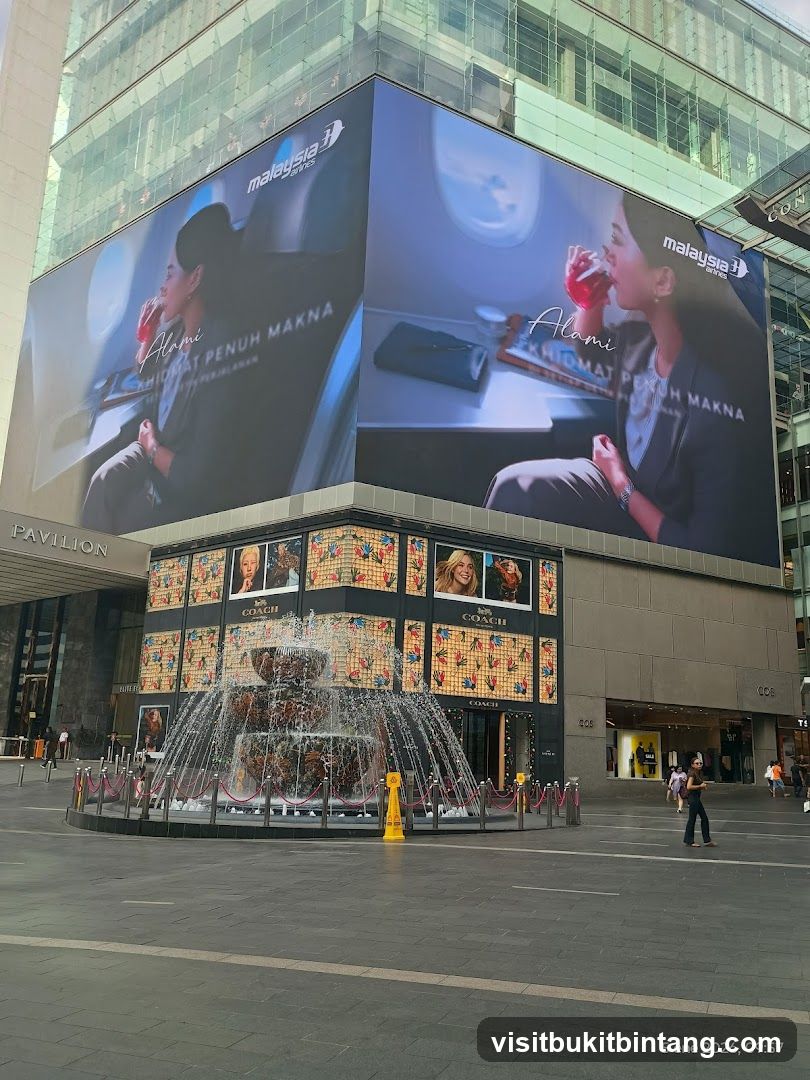 Pavilion KL Exterior with Malaysia Airlines Ad
