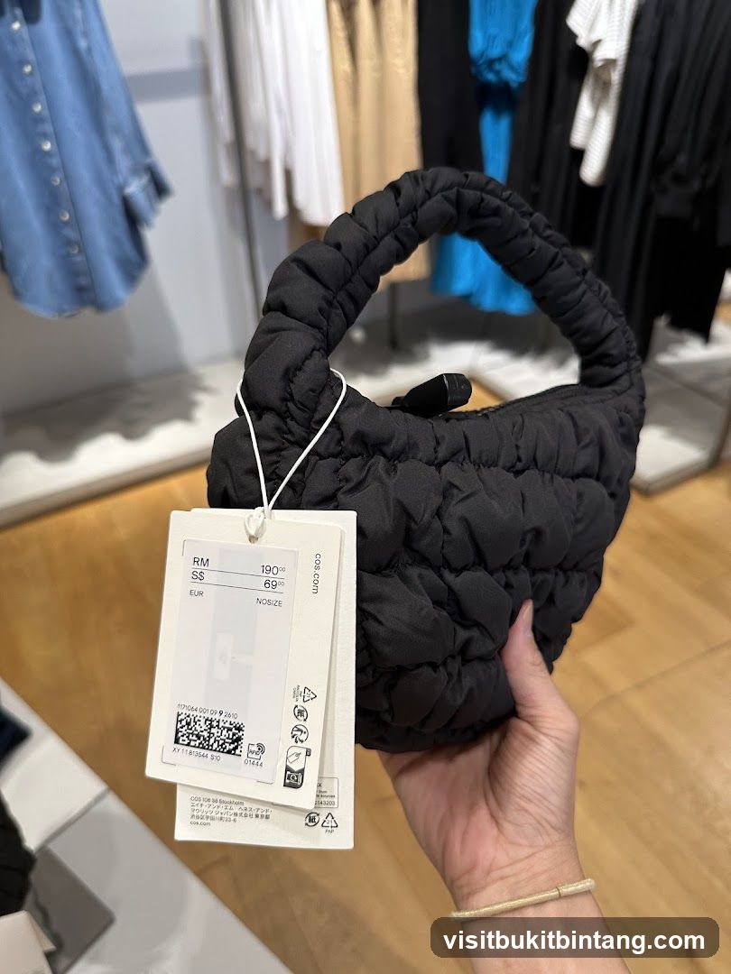 Black Puffer Bag in Store
