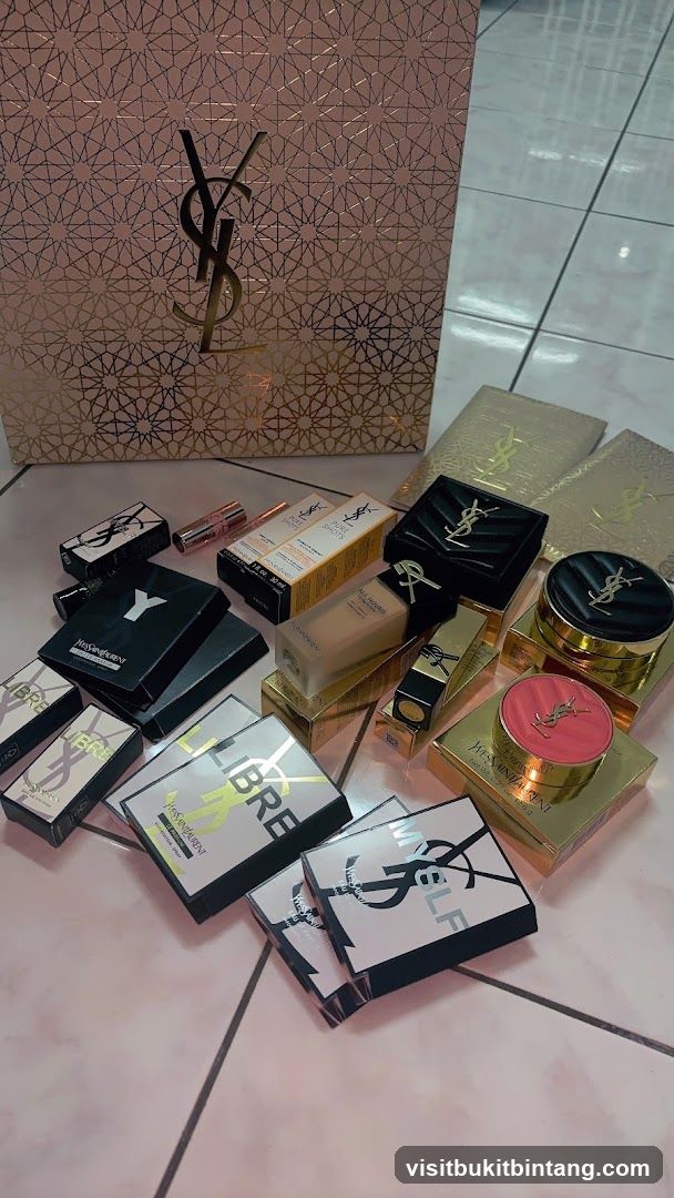 YSL Makeup Collection Display