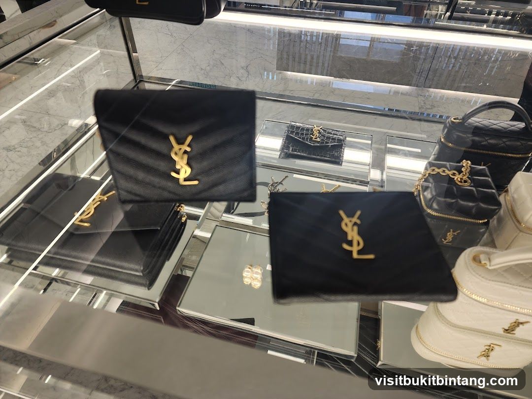YSL Handbags Display