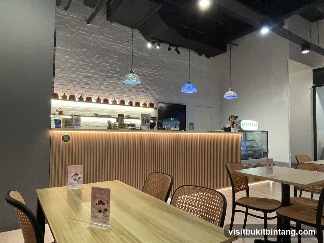 Restaurant Interior with Kebab Sign