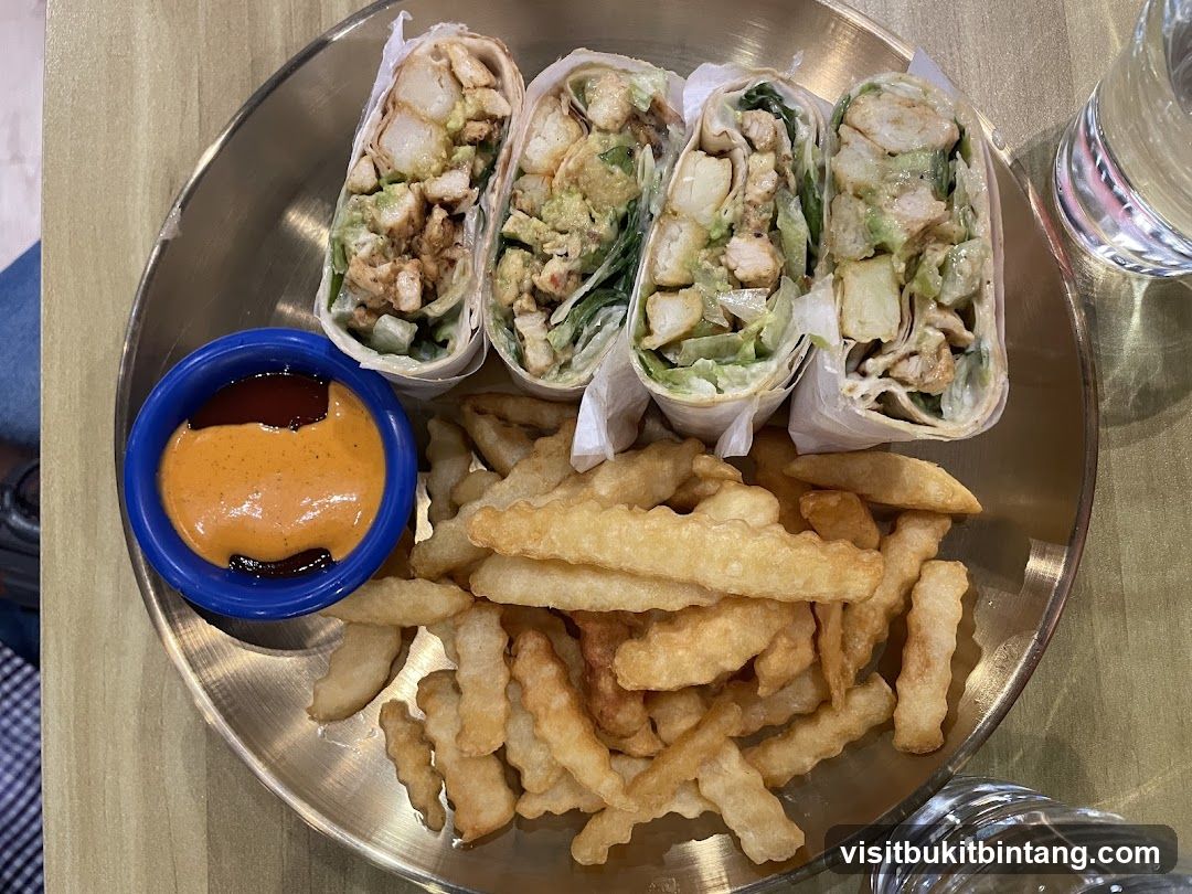 Chicken Wraps and Fries