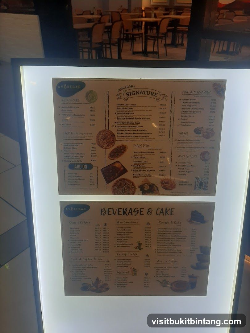 Avokebab Menu