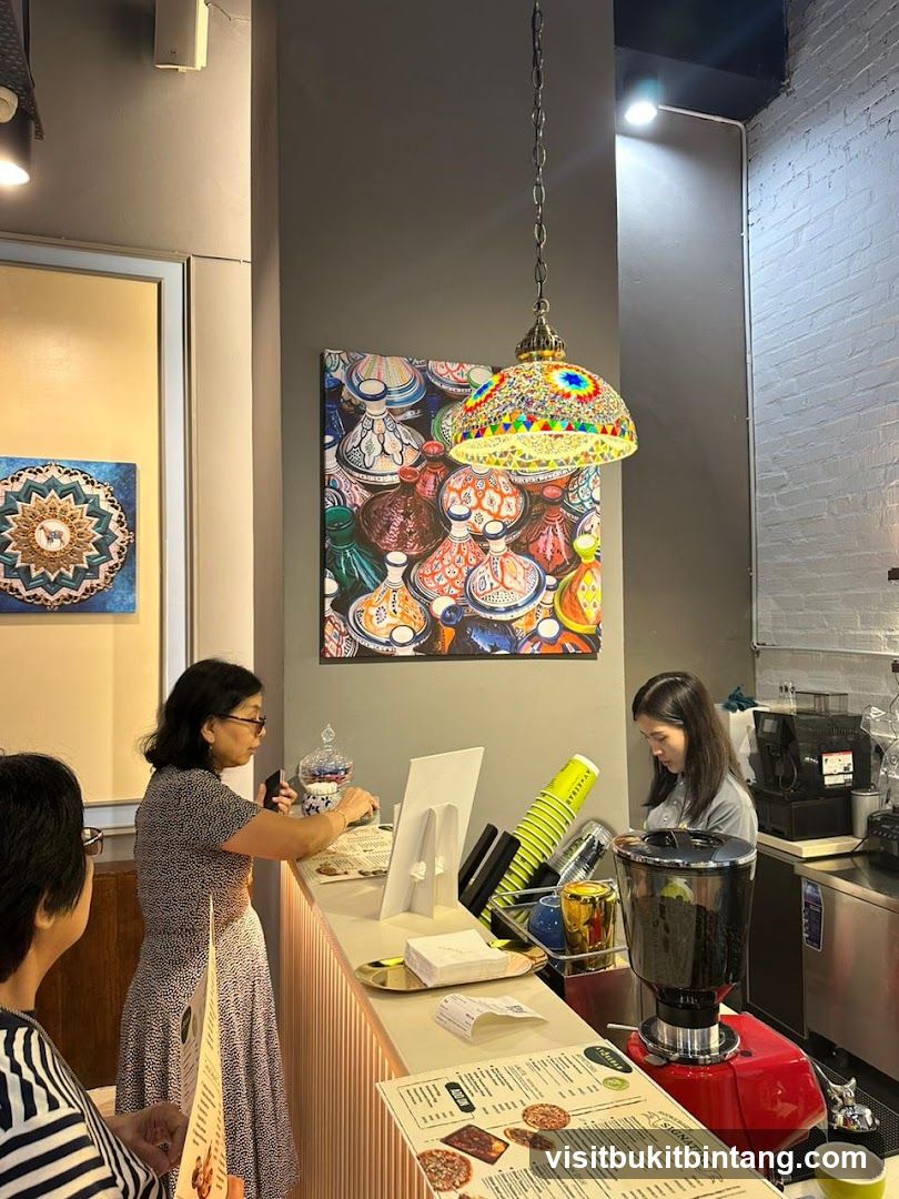 Cafe Counter with Customers